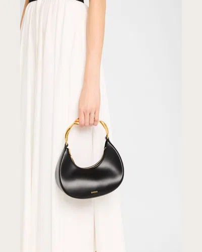 Simkhai Nixi Twist Leather Top-handle Bag In Ivory