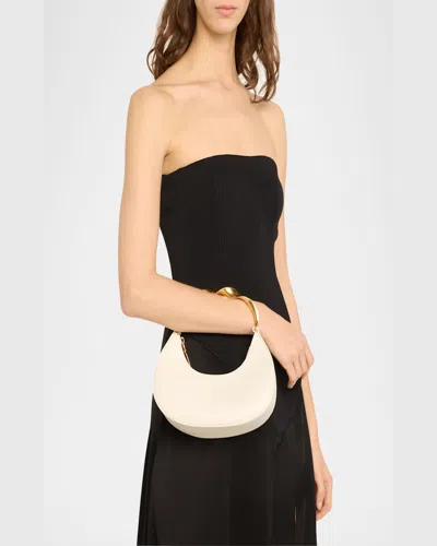 Simkhai Nixi Twist Leather Top-handle Bag In Ivory
