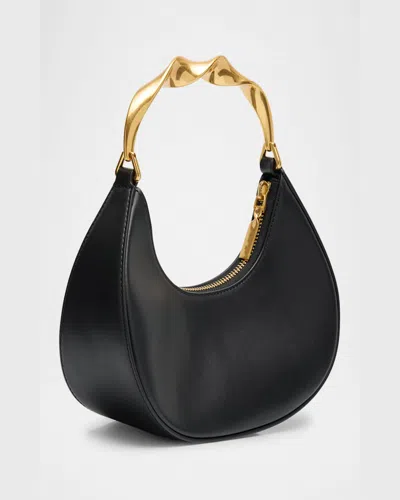 Simkhai Nixi Twist Leather Top-handle Bag In Ivory