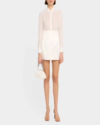 Judith Leiber Gemma Pearly Rhinestone Top-handle Bag In Silver Pearl