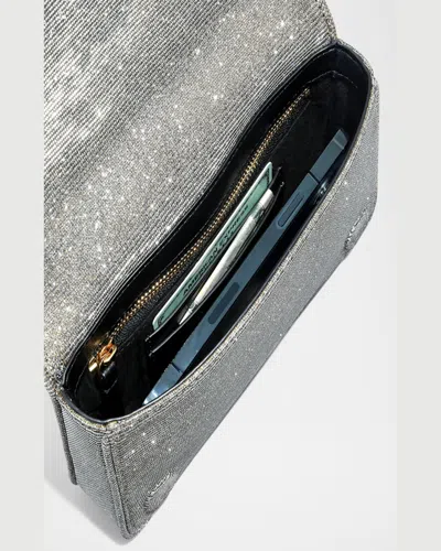 Alexis Bittar Lace-up Glitter Wristlet In Gray