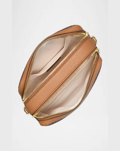 Michael Michael Kors Bryant Media Logo Camera Shoulder Bag In Brn/acorn