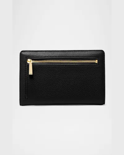 Michael Michael Kors Slim Bryant Wallet With External Zipped Pocket In Black