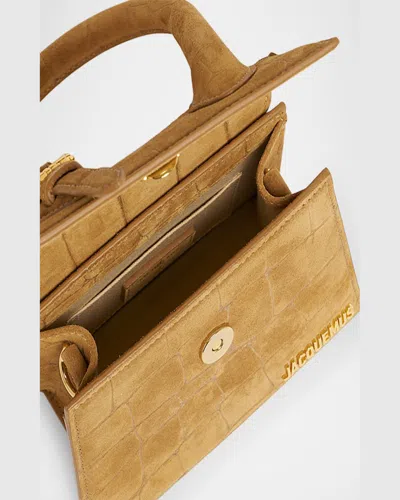 Jacquemus Medium Buckle Leather Crossbody Bag In Camel