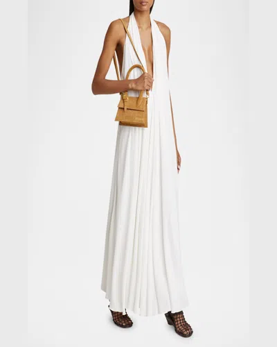 Jacquemus Medium Buckle Leather Crossbody Bag In Camel