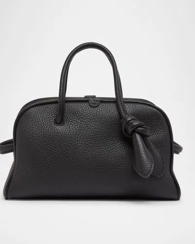 Jacquemus Le Petit Turismo Grain Leather Bag In Black