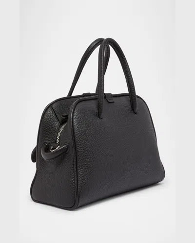 Jacquemus Le Petit Turismo Grain Leather Bag In Black