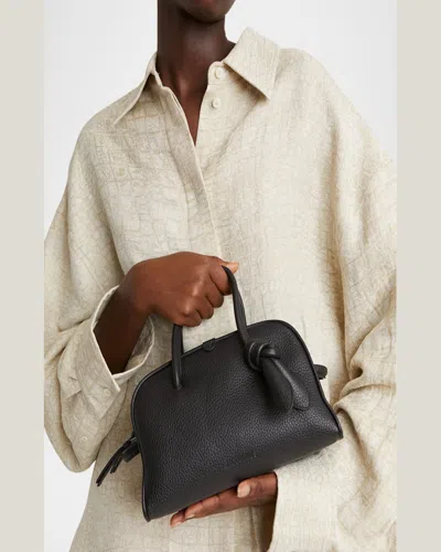 Jacquemus Le Petit Turismo Grain Leather Bag In Black