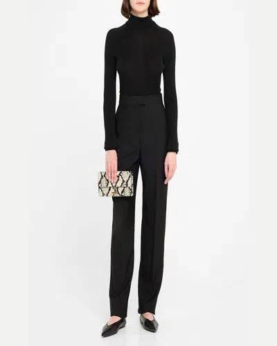 Tom Ford Tara Pouch Wristlet In Python-print Leather In Roccia