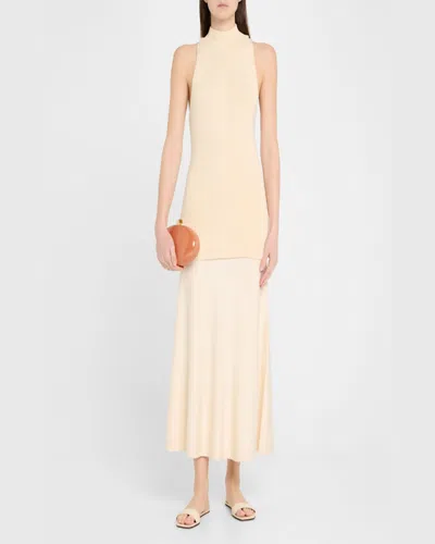 Cult Gaia Eviana Glossy Acrylic Clutch Bag In Corallo