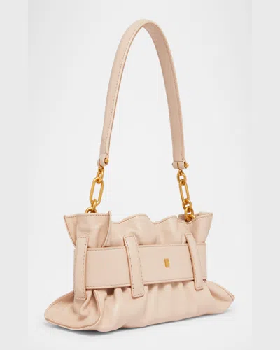 Balmain Mini Anthem Bag In Embossed Crocodile-print Calfskin In Black