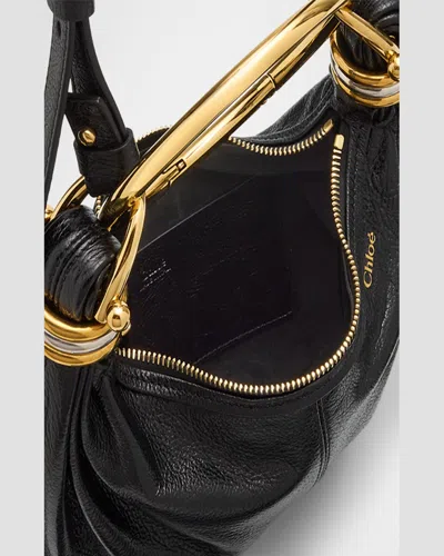 Chloé Chloè Hobo Bag Grained Leather Bag In Black