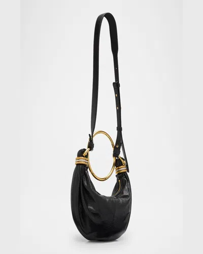 Chloé Chloè Hobo Bag Grained Leather Bag In Black