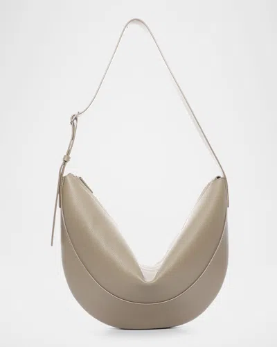 The Row Jouve Shoulder Bag In Grain Leather In Military Beige