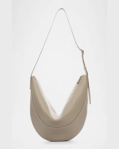 The Row Jouve Shoulder Bag In Grain Leather In Military Beige