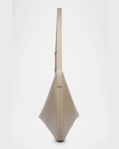 The Row Jouve Shoulder Bag In Grain Leather In Military Beige