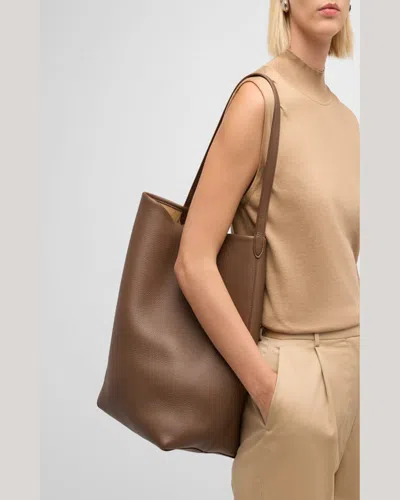 The Row N/s Park Tote Large In Lux Grained Calfksin In Timouse Grey