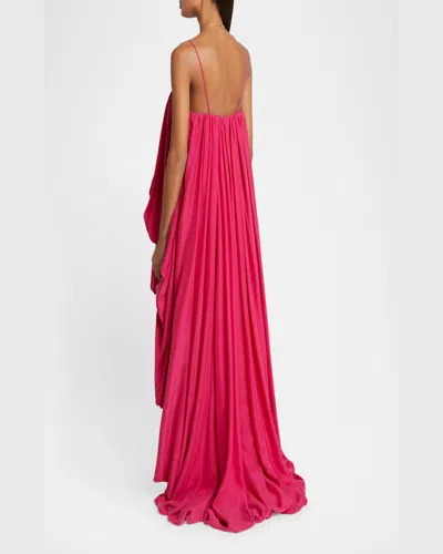 Chloé Sleeveless High-low Balloon Jumpsuit In Pink