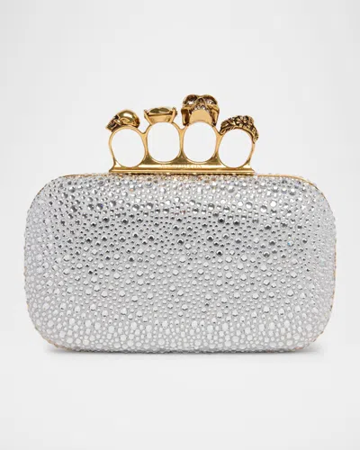 Alexander Mcqueen Mcqueen 'knuckle' Clutch In Silver