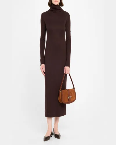 Alexander Mcqueen Mcqueen Mini T-bar Shoulder Bag In Dark Brown Silver