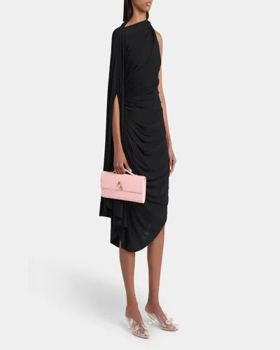 Bottega Veneta Long Andiamo Intrecciato Leather Clutch In Rose