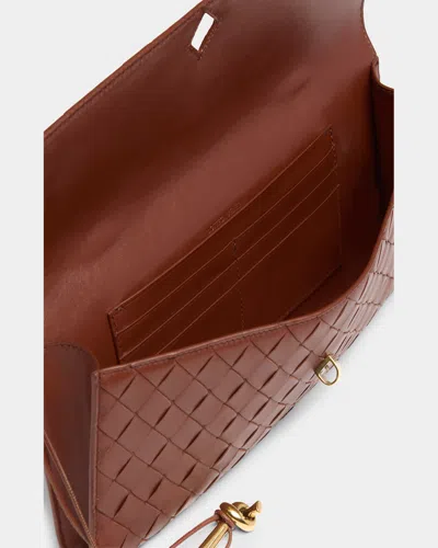 Bottega Veneta Women Andiamo Clutch Bag With Handle In Dark Barolo In Burgundy