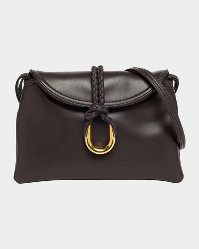 Bottega Veneta Small Liberta Leather Shoulder Bag In 2190 Fondant-m Brass