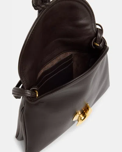 Bottega Veneta Small Liberta Leather Shoulder Bag In 2190 Fondant-m Brass