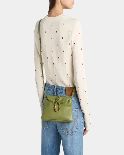 Bottega Veneta Liberta Baby Smooth Calfskin Clutch Bag In Ecru/matcha/brass