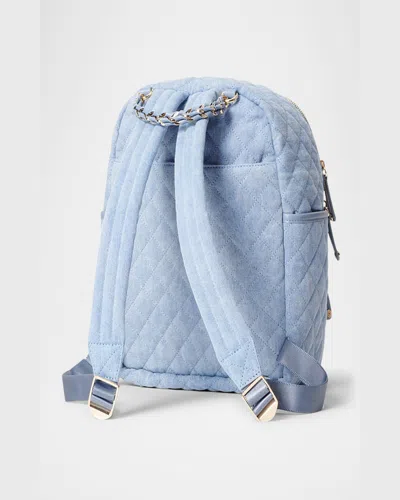 Mz Wallace Crosby Small Denim Backpack In Light Denim