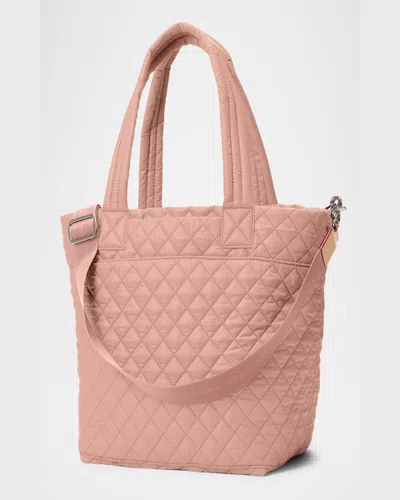 Mz Wallace Metro Deluxe Medium Quilted Tote Bag In Dusty Rose