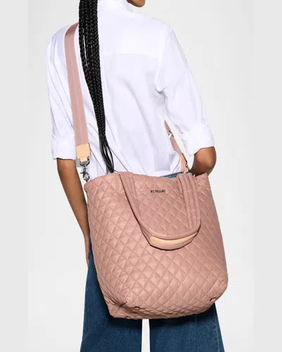 Mz Wallace Metro Deluxe Medium Quilted Tote Bag In Dusty Rose