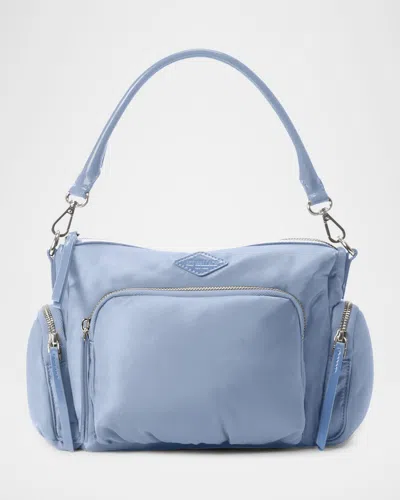 Mz Wallace Chelsea Small Crossbody Bag In Stone Blue
