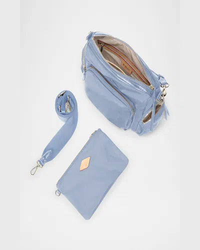 Mz Wallace Chelsea Small Crossbody Bag In Stone Blue