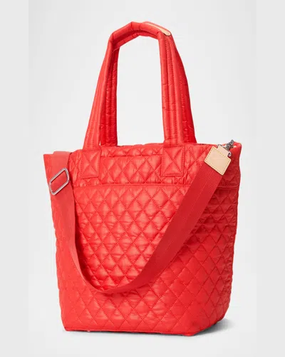 Mz Wallace Metro Deluxe Medium Quilted Tote Bag In Bright Cherry