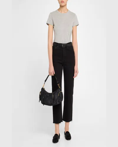 Mz Wallace Chelsea Medium Zip Shoulder Bag In Black