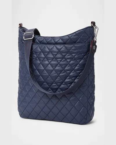 Mz Wallace Crosby Quilted Hobo Crossbody Bag In Navy