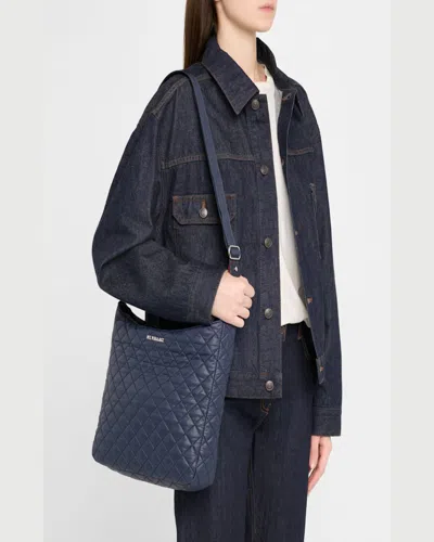 Mz Wallace Crosby Quilted Hobo Crossbody Bag In Navy
