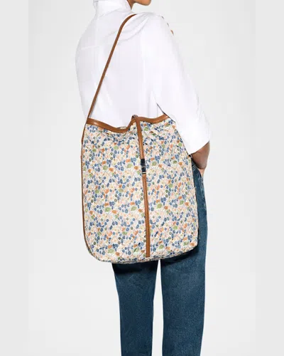 Mz Wallace Astor Floral-print Quilted Hobo Shoulder Bag In Poppy Forest