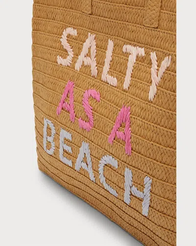Btb Los Angeles Salty As A Beach Tote In Sand Fuchsia/petal