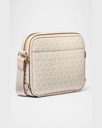 Michael Michael Kors Maeve Large Pocket Signature Logo Crossbody Bag In Brnacorn