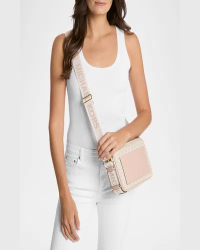 Michael Michael Kors Maeve Large Pocket Signature Logo Crossbody Bag In Brnacorn