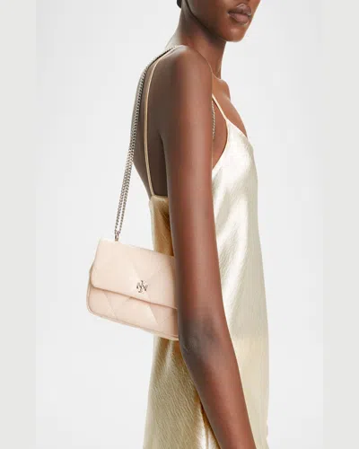 Tory Burch Kira Mini Diamond Quilted Leather Crossbody Bag In Soft Pink