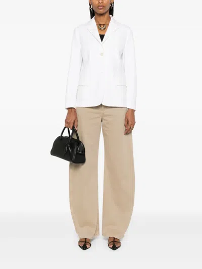 Montedoro Twill-weave Blazer In White