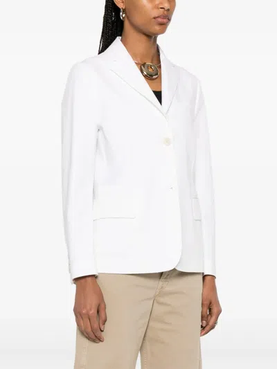 Montedoro Twill-weave Blazer In White