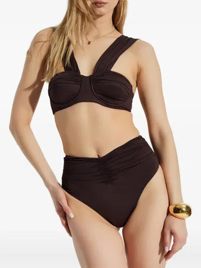 Balmain Underwire-cup Bikini In Brown
