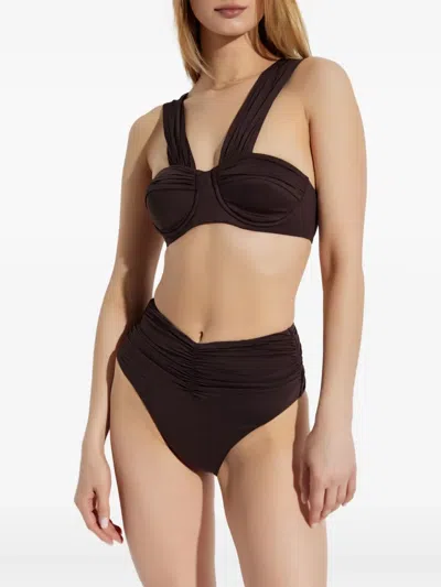 Balmain Underwire-cup Bikini In Brown