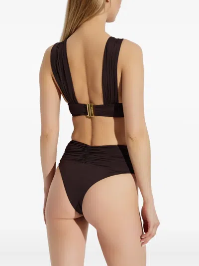 Balmain Underwire-cup Bikini In Brown