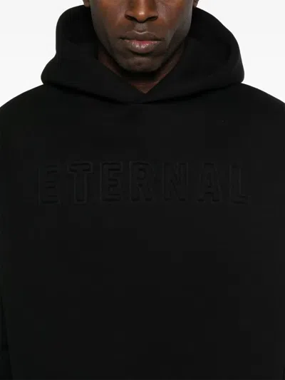 Fear Of God Cotton Eternal Sweatshirt With Embossed Logo In Black