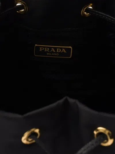 Prada Contemporary Re-nylon Bucket Bag Design In Black
